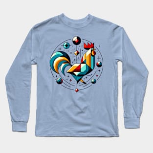 Geometric Rooster Universe Long Sleeve T-Shirt